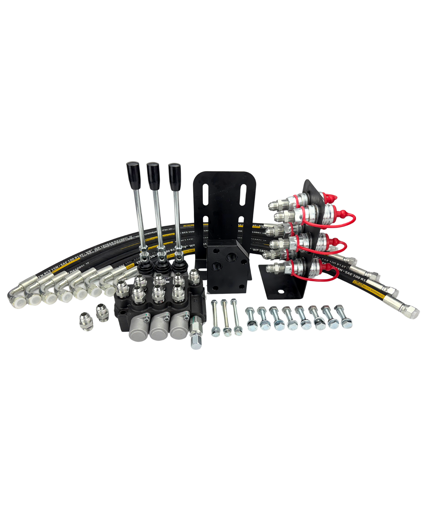 KIT COMANDO HIDRÁULICO TRIPLO VALTRA COM CONTROLE REMOTO