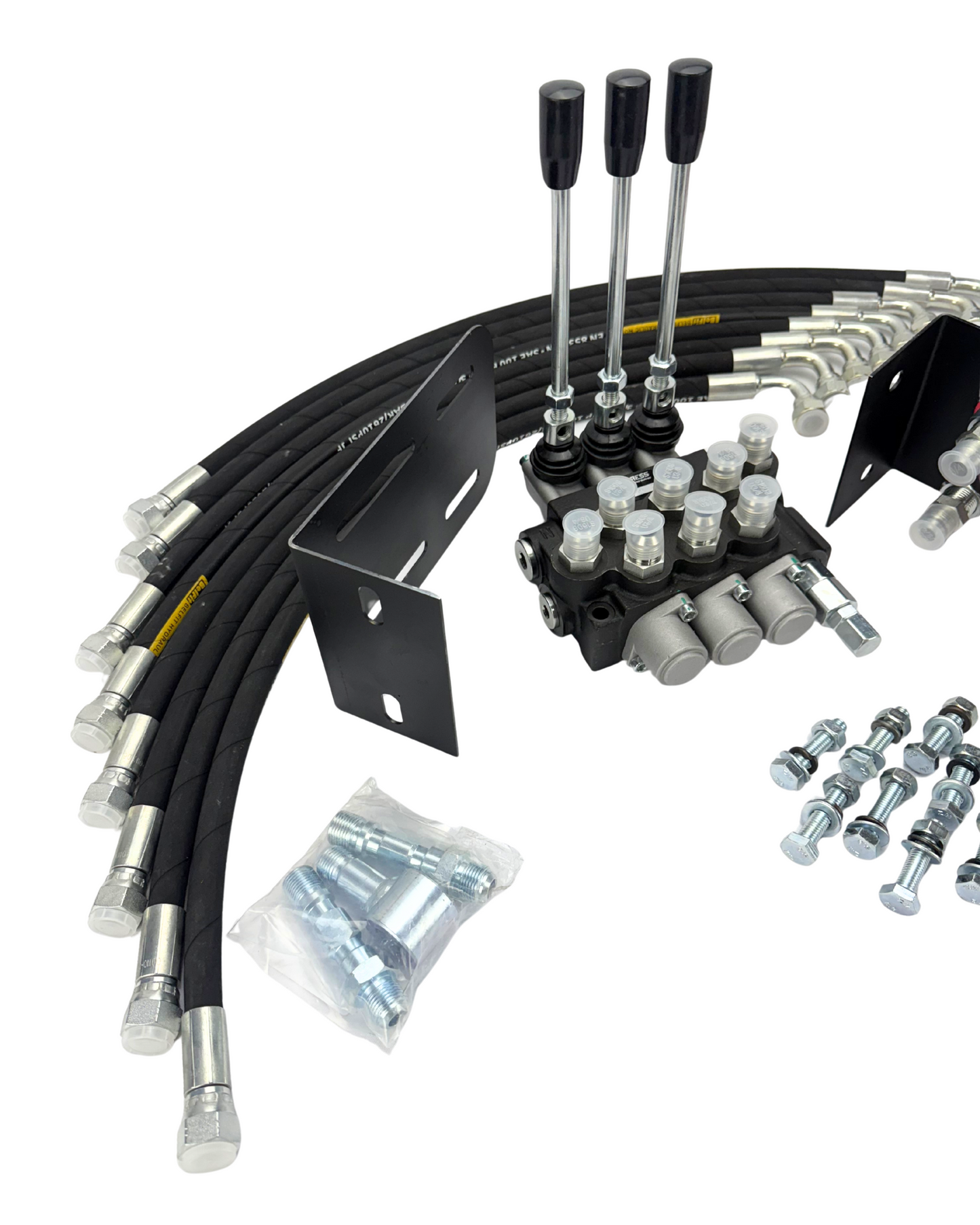 KIT COMANDO HIDRÁULICO TRIPLO VALMET COM CONTROLE REMOTO
