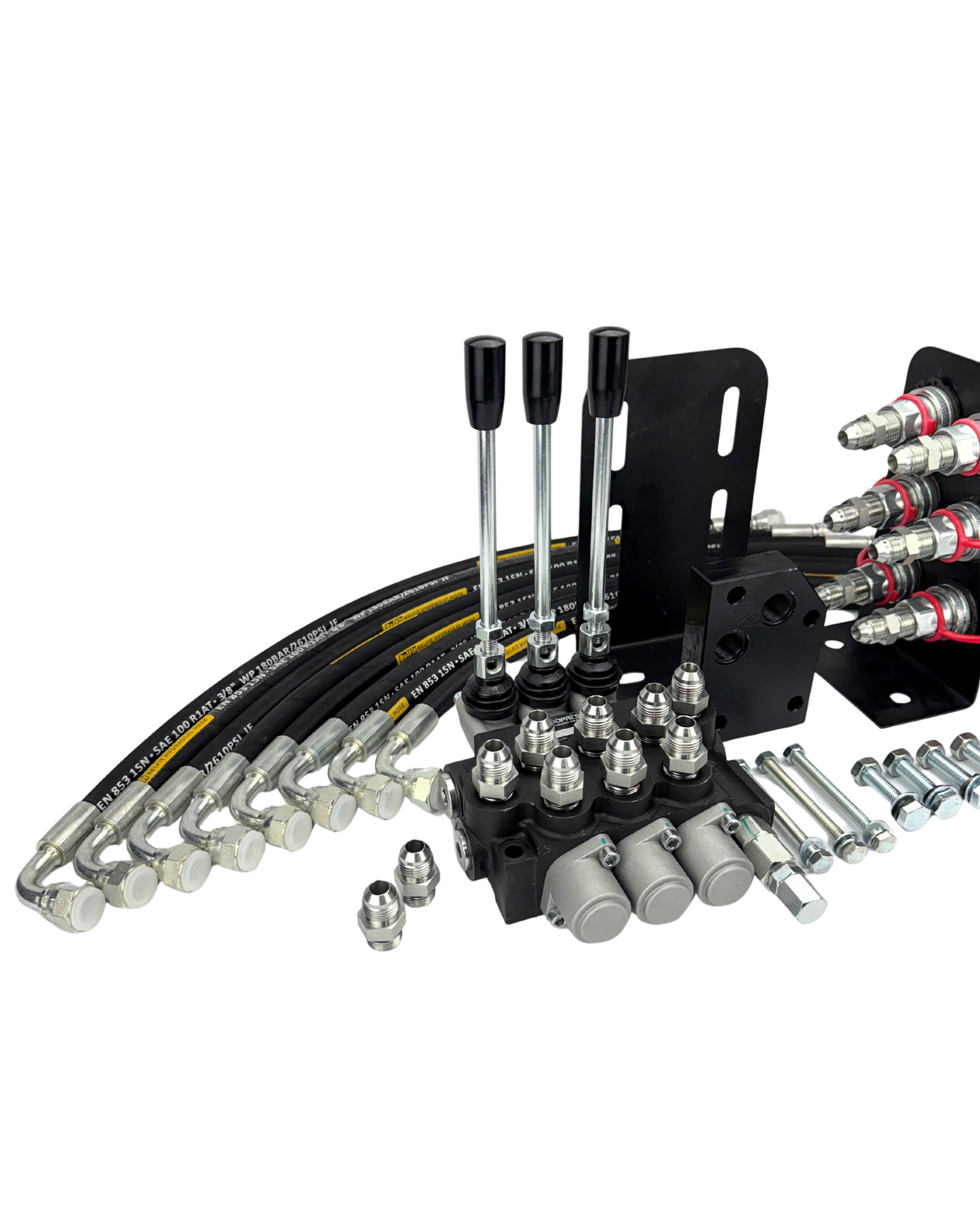 KIT COMANDO HIDRÁULICO TRIPLO VALTRA COM CONTROLE REMOTO