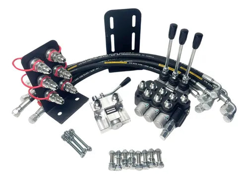 KIT COMANDO HIDRÁULICO TRIPLO MASSEY FERGUSON COM CONTROLE REMOTO