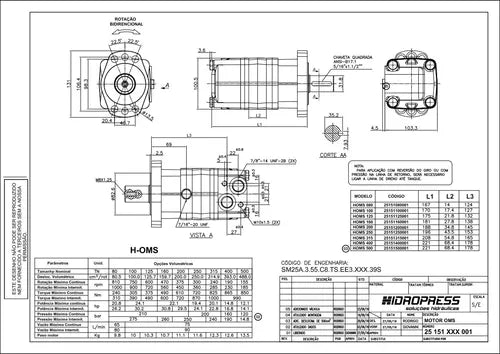 MOTOR HIDRAULICO ORBITAL OMS 400 CM³