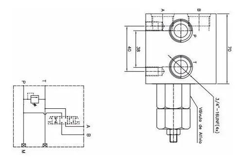 BLOCO MANIFOLD TN6 - TN6-01-AS - COM VALVULA