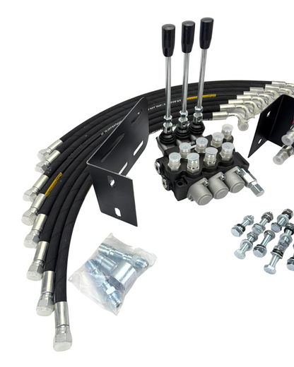 KIT COMANDO HIDRÁULICO TRIPLO VALMET COM CONTROLE REMOTO
