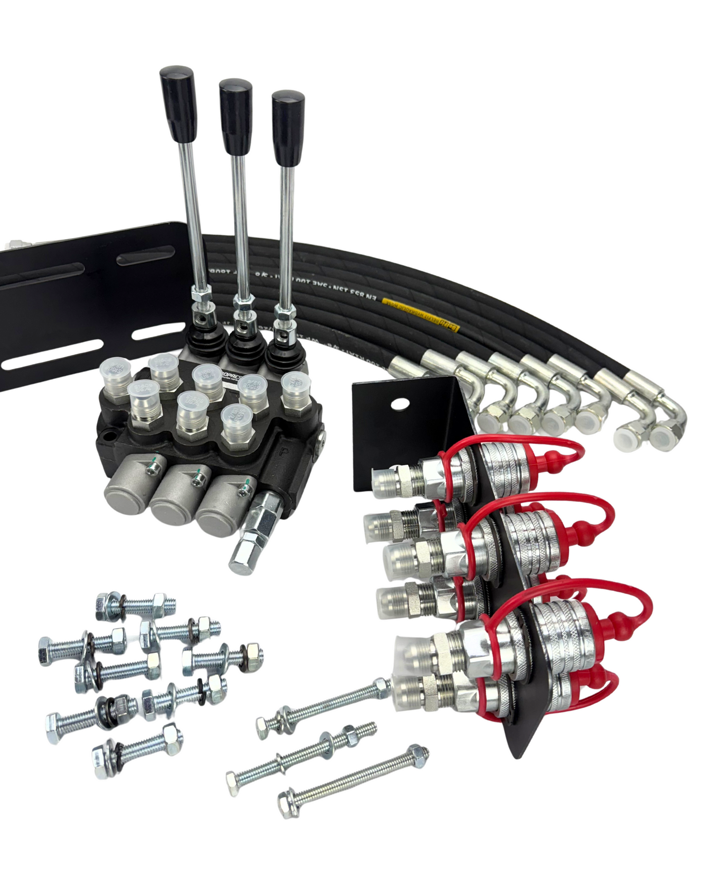 KIT COMANDO HIDRÁULICO TRIPLO VALMET COM CONTROLE REMOTO