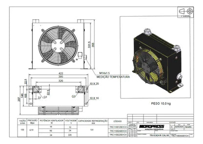 TROCADOR DE CALOR 130L 220V AC