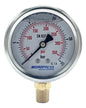 MANOMETRO HIDROPRESS DE 0 Á 25 BAR X 350 PSI - 1/4 NPT - INFERIOR