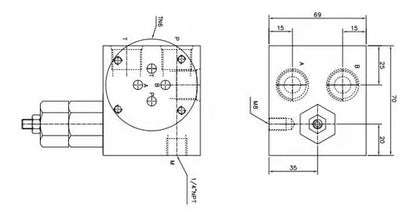 BLOCO MANIFOLD TN6  - TN6-01-AS - COM VALVULA